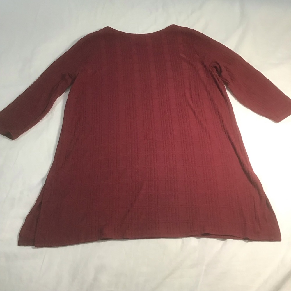 J. Jill Wearever Collection Tunic in Burgundy Red, Size M